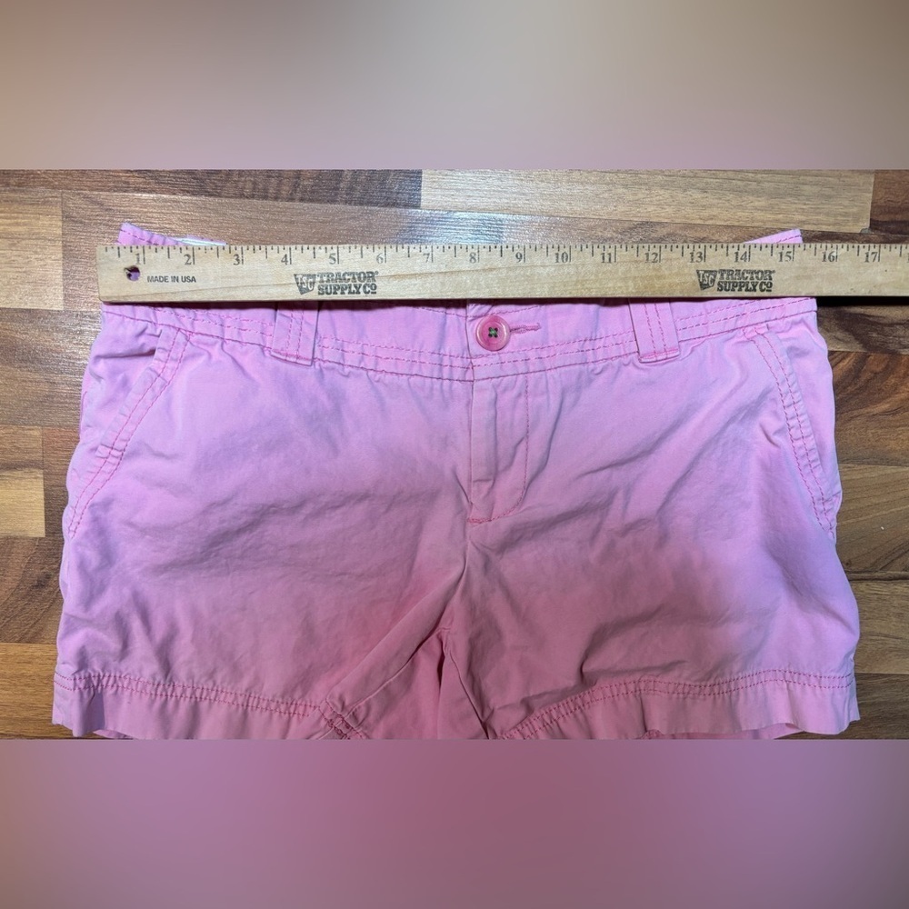 Lilly Pulitzer Pink Chino Shorts Size 6 • Palm Logo • 5” Inseam • Cotton - Picture 3 of 7